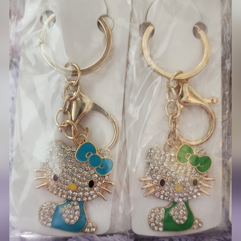 NWT Hello Kitty 💎  Rhinestones Bag Charm/Keychain $15/ea